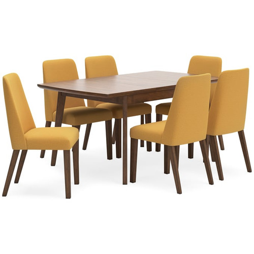 Ashley Furniture Lyncott Mustard 7pc Dining Room Set