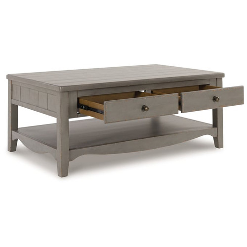 Ashley Furniture Charina Antique Gray 3pc Coffee Table Set