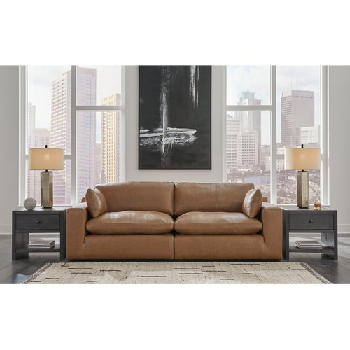 Ashley Furniture Emilia Caramel 2pc Sectional Loveseat