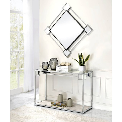 Acme Furniture Asbury Mirrored Chrome Wall Accent Mirror