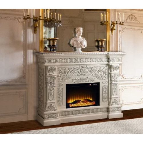 Acme Furniture Vanaheim Antique White Fireplace