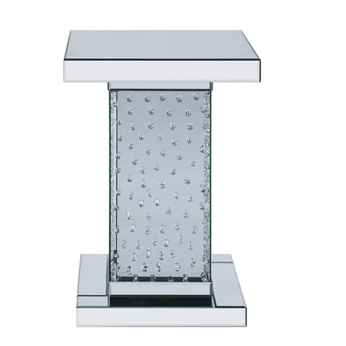 Acme Furniture Nysa Mirror Crystals End Table
