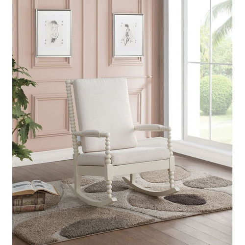 Acme Furniture Tristin Cream White Rocking Chair