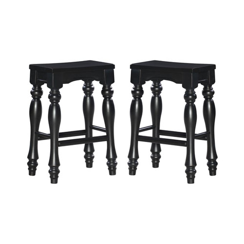 2 Powell Furniture Pennfield Black Kitchen Island Stools