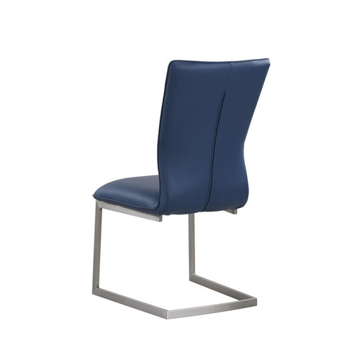 2 Chintaly Imports Eileen Blue Channel Back Cantilever Side Chairs