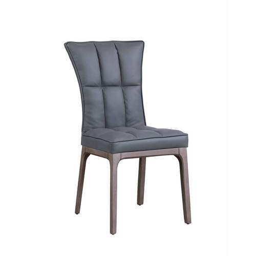 Chintaly Imports Peggy Gray Tufted Dining Side Chairs