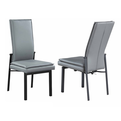 2 Chintaly Imports Monica Grey Motion Back Side Chairs