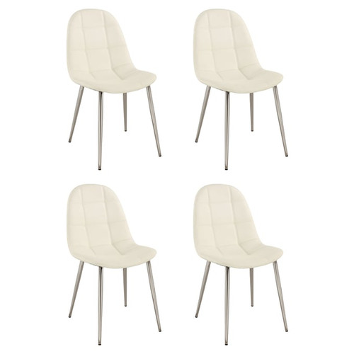 4 Chintaly Imports Donna White Side Chairs