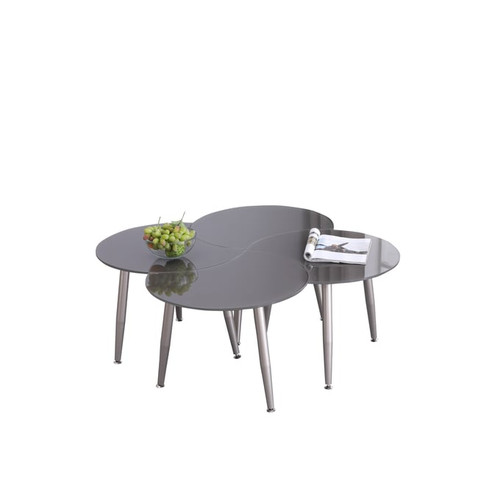 Chintaly Imports Gloss Gray Cocktail Table