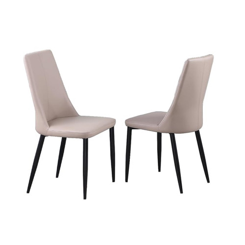 4 Chintaly Imports Bridget Beige Contour Tall Back Dining Chairs