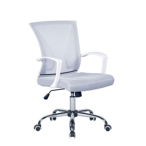 Chintaly Imports Gray Pneumatic Adjustable Height Computer Chair