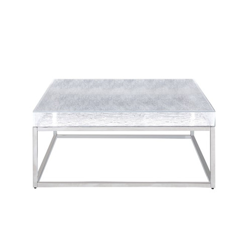 Chintaly Imports Valerie Clear Square Cocktail Table