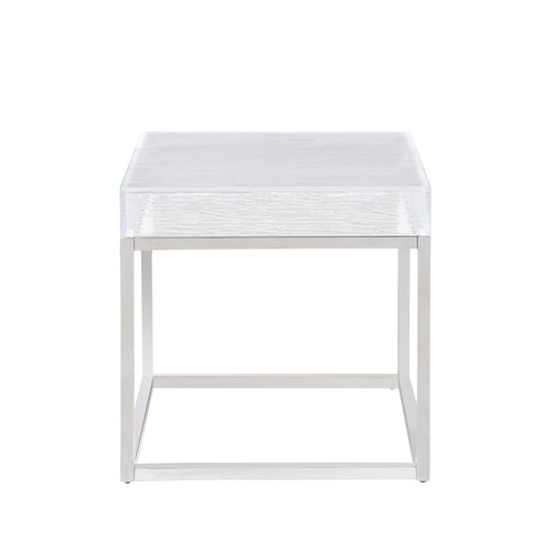 Chintaly Imports Valerie Clear Lamp Table