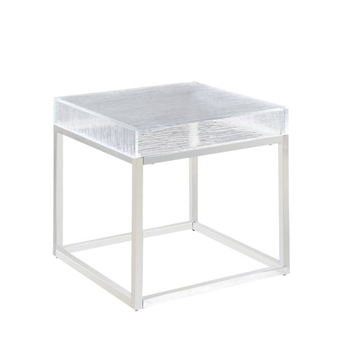 Chintaly Imports Valerie Clear Lamp Table