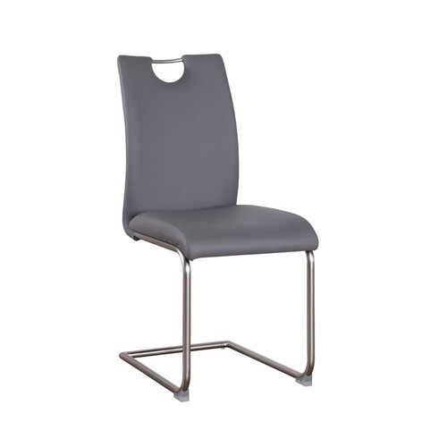 4 Chintaly Imports Carina Gray Cantilever Back Side Chairs