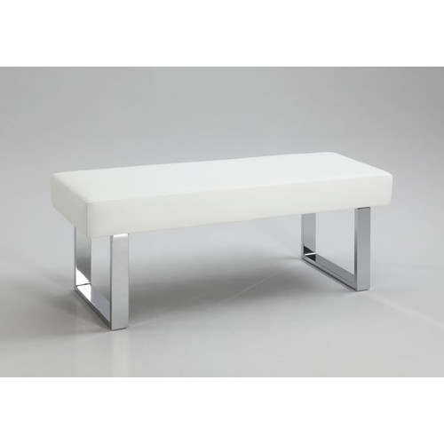 Chintaly Imports Linden White Backless Long Benches