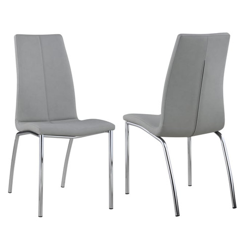 4 Chintaly Imports Becky Grey Curved Back Side Chairs