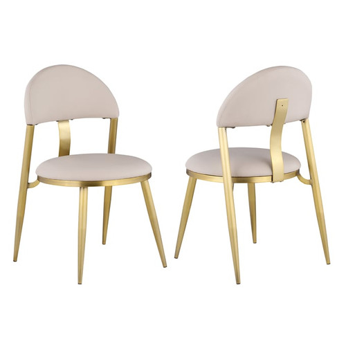 2 Chintaly Imports Kiana Taupe Dining Side Chairs