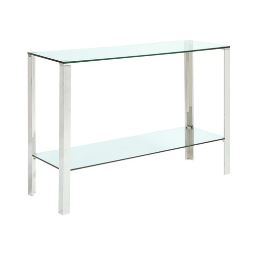 Chintaly Imports Clear Polished Sofa Table