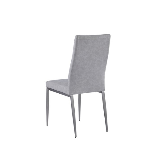 2 Chintaly Imports Desiree Light Grey Contour Back Chairs