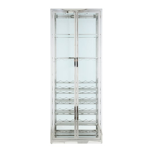 Chintaly Imports Clear Chrome Curio