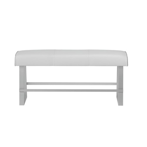 Chintaly Imports Gwen White Counter Height Bench