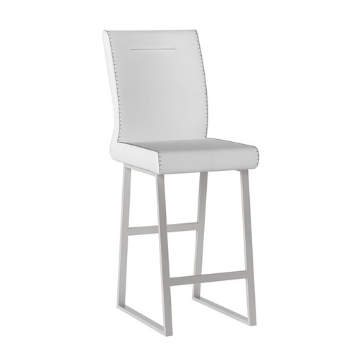 Chintaly Imports Gwen White Counter Height Stool