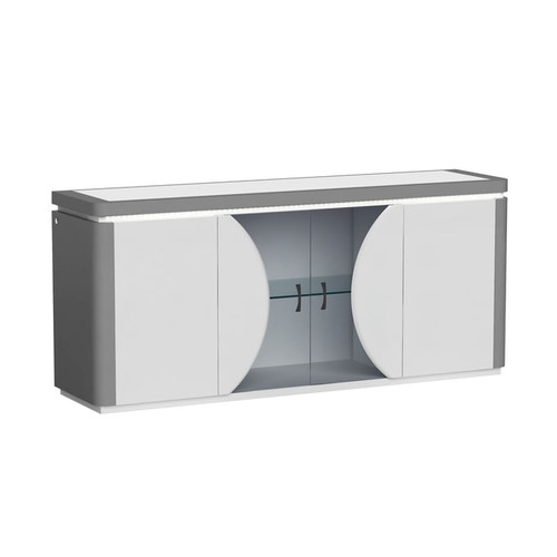 Chintaly Imports Rachel Gloss White Gray Buffet