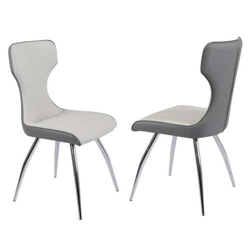 4 Chintaly Imports Sandra Grey Side Chairs