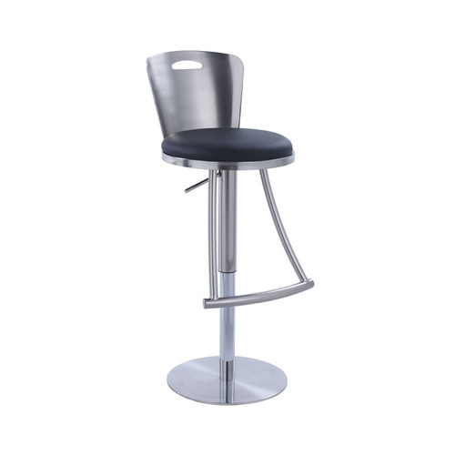 Chintaly Imports Black Adjustable Height Stool