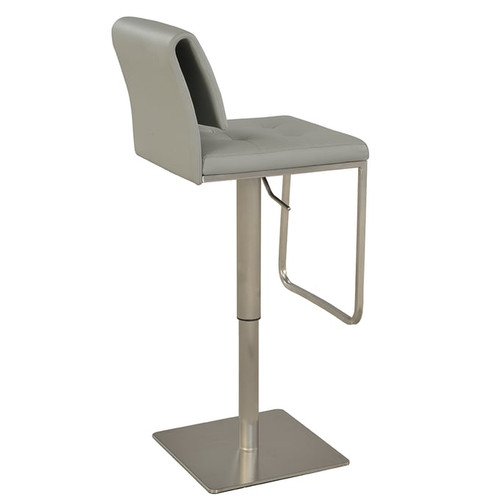 Chintaly Imports Gray Pneumatic Adjustable Height Stool