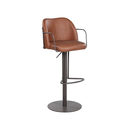 Chintaly Imports Matte Brown Adjustable Stool
