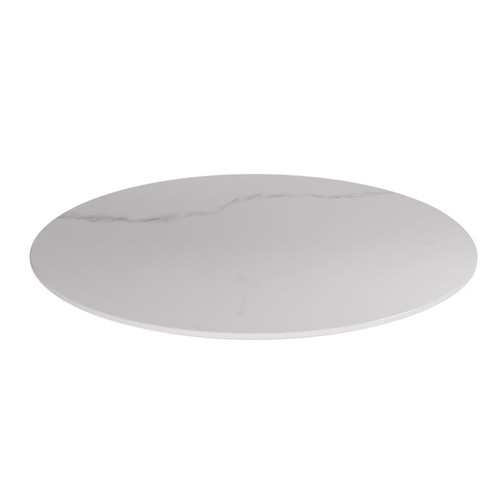Chintaly Imports Matte White 24 Inch Round Lazy Susan