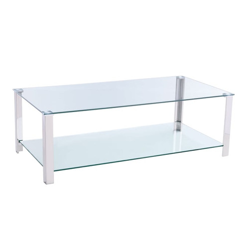 Chintaly Imports Clear Polished 3pc Coffee Table Set
