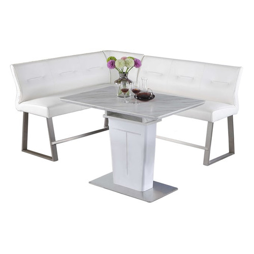 Chintaly Imports Gwen Matte White 2pc Counter Height Set