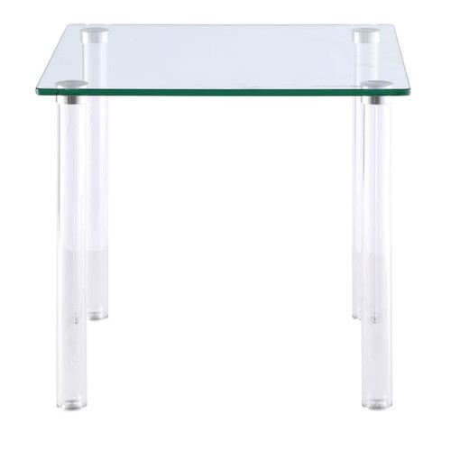 Chintaly Imports Contemporary Clear Lamp Table