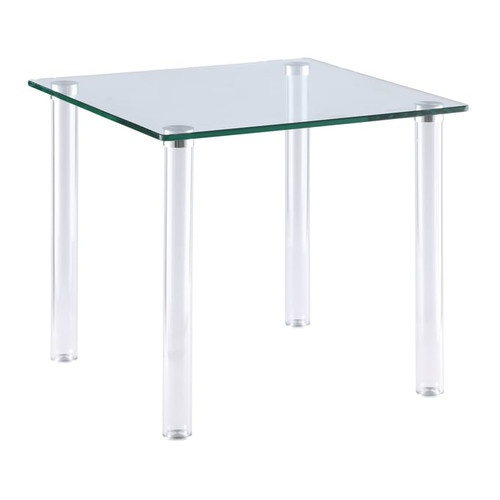 Chintaly Imports Contemporary Clear Lamp Table