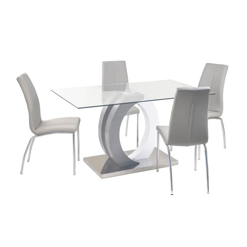 Chintaly Imports Becky Grey 5pc Dining Room Set