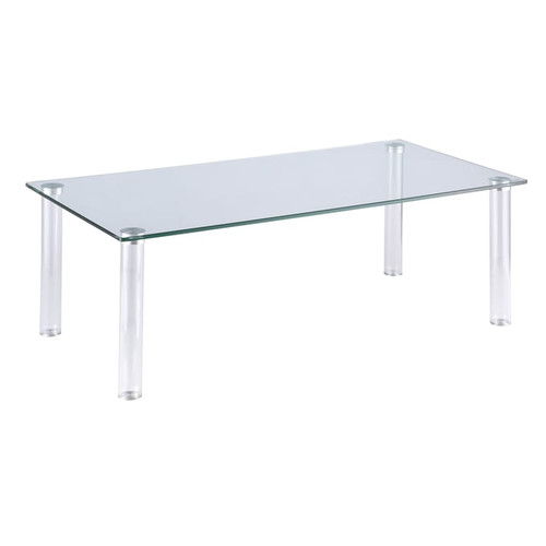 Chintaly Imports Contemporary All Glass 3pc Coffee Table Set