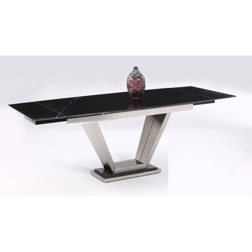 Chintaly Imports Jessy Black Extendable Dining Table