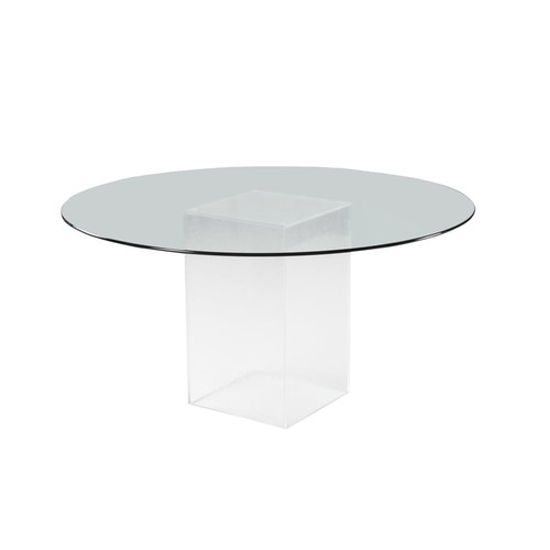 Chintaly Imports Valerie Round Glass Dining Table