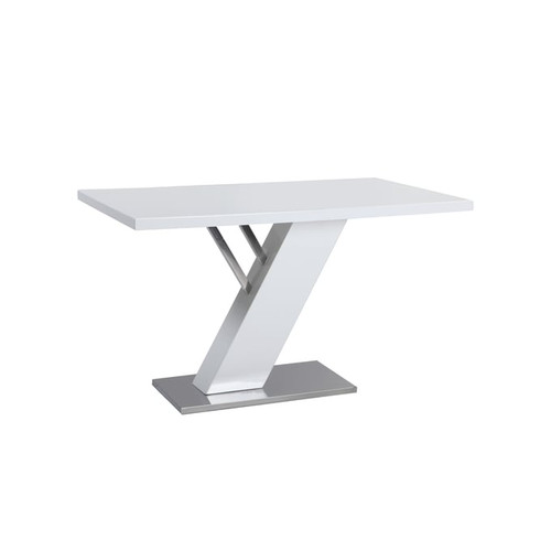 Chintaly Imports Linden Gloss White Dining Table