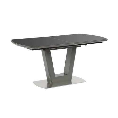Chintaly Imports Suri Matte Gray Black Dining Table