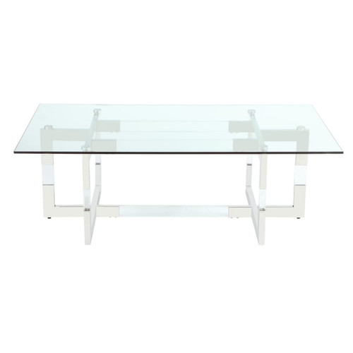 Chintaly Imports Yasmin Contemporary Glass Cocktail Table