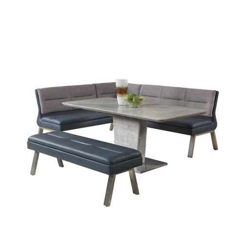 Chintaly Imports Jezebel Blue Grey 3pc Dining Room Set