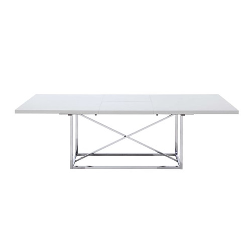 Chintaly Imports Kendall Matte Gray Extendable Dining Table