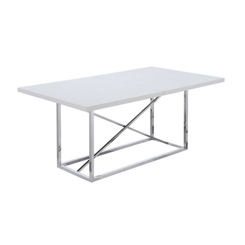 Chintaly Imports Kendall Matte Grey Extendable Dining Table