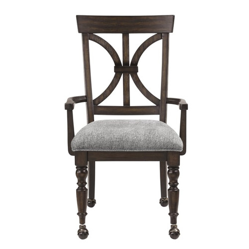 Home Elegance Cardano Charcoal Gray Desk Armchair