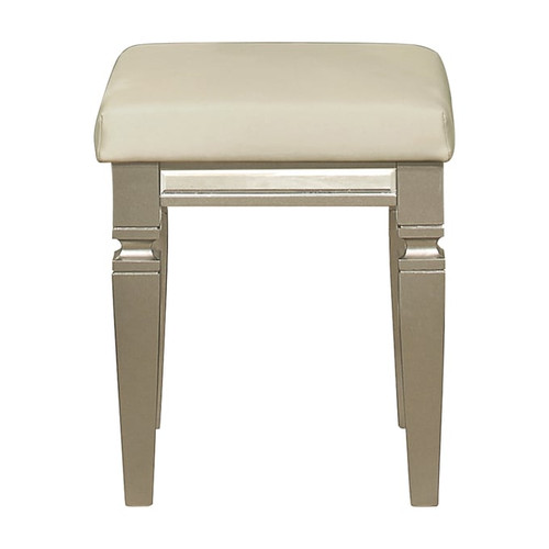 Home Elegance Bijou Champagne Gold Silver Vanity Stool