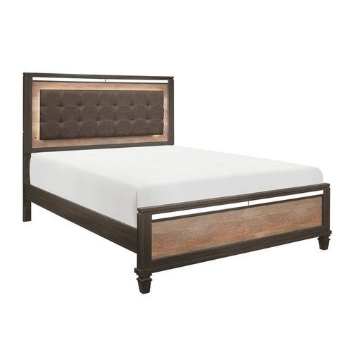 Home Elegance Danridge Brown Beds With LED Lighting